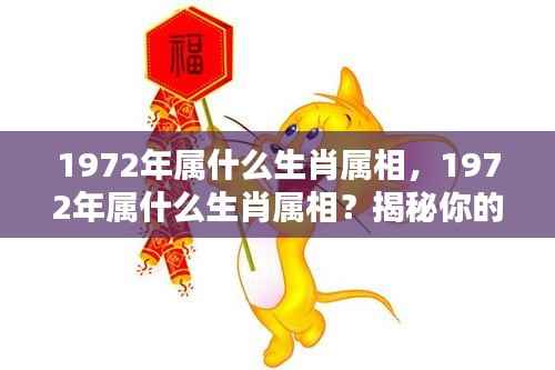 揭秘命运轮廓，1972年属相生肖解读与命运分析